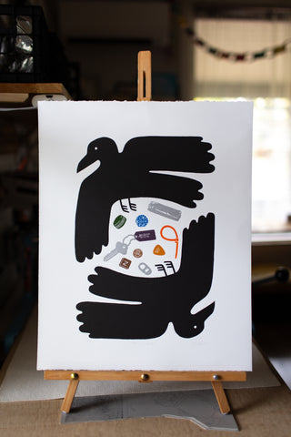 Hugi + Muni Relief Print