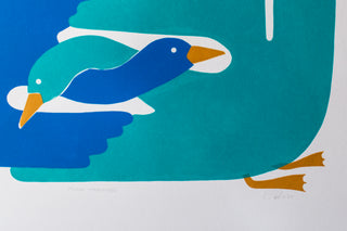 Flock Together Relief Print