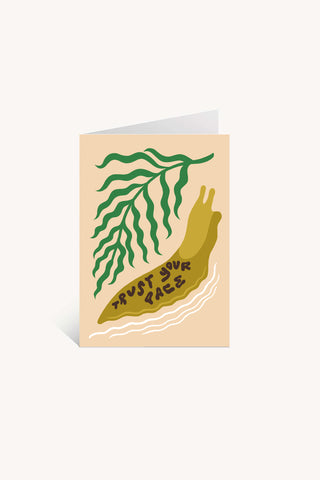 Trust Your Pace Banana Slug Card