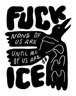 Fuck ICE Raven Mini Poster