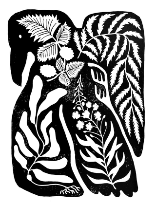 Qanglaaĝix̂  Relief Print